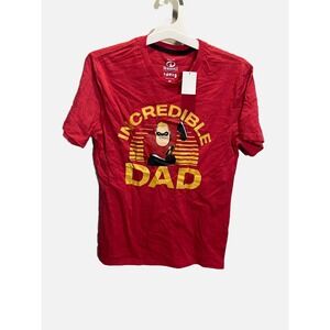 Disney Pixar The Incredibles Incredible Dad‎ Red Heather T-Shirt 2DNY8919 Mens M